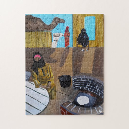 Het Bedoeïenvrouwen Schilderij van Alfred Fox Legpuzzel (Verticaal)