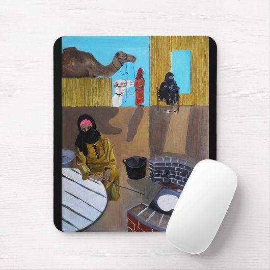 Het Bedoeïenvrouwen Schilderij van Alfred Fox Muismat (Met muis)