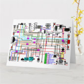 Het bedradingsdiagram van de Motorfiets. Kaart (Gele Bloem)