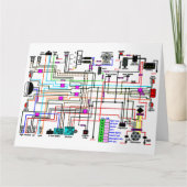 Het bedradingsdiagram van de Motorfiets. Kaart (Voorkant)