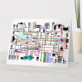 Het bedradingsdiagram van de Motorfiets. Kaart