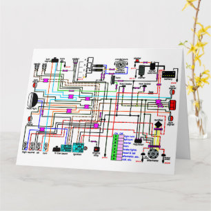Het bedradingsdiagram van de Motorfiets. Kaart