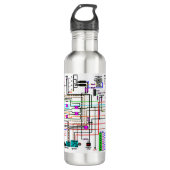 Het bedradingsdiagram van de Motorfiets. Waterfles (Voorkant)