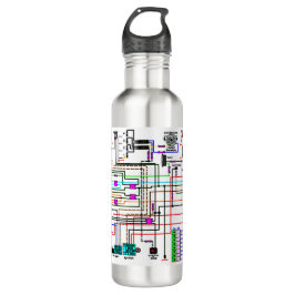 Het bedradingsdiagram van de Motorfiets. Waterfles