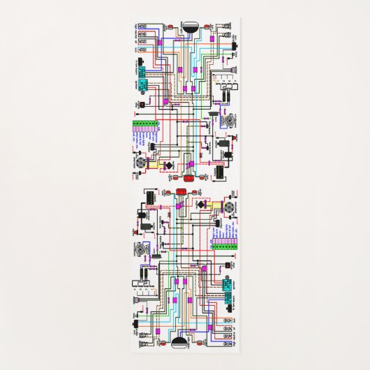 Het bedradingsdiagram van de Motorfiets. Yogamat (Voorkant)