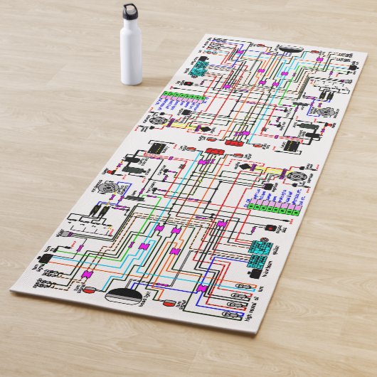 Het bedradingsdiagram van de Motorfiets. Yogamat (In situ)