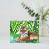Het bedreigde Briefkaart Sumatran Tiger (Staand voorkant)
