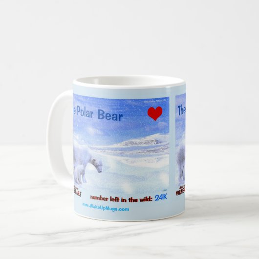 Het bedreigde poolse Beer - Koffiemok (Voorkant links)