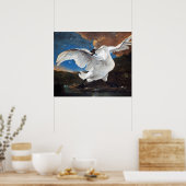Het bedreigde zwaan schilderij van Jan Asselijn Poster (Keuken)