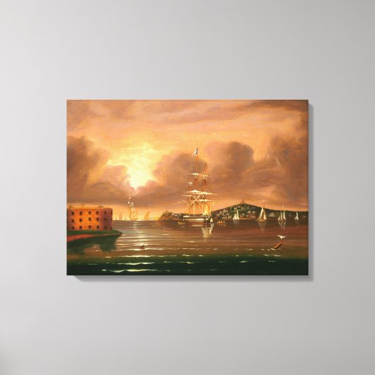 Het bedreigen van Hemel, Baai van New York Canvas Afdruk (Voorkant)