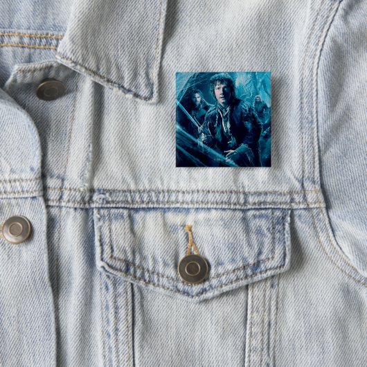 Het bedrijf in Mirkwood Vierkante Button 5,1 Cm (In situ)