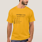Het bedrijf T-Shirt van de Info van de Tekst van d (Voorkant)