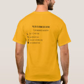 Het bedrijf T-Shirt van de Info van de Tekst van d (Achterkant)