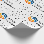 Het bedrijf van de douane logo brandde bedrijfsgif cadeaupapier (Hoek)