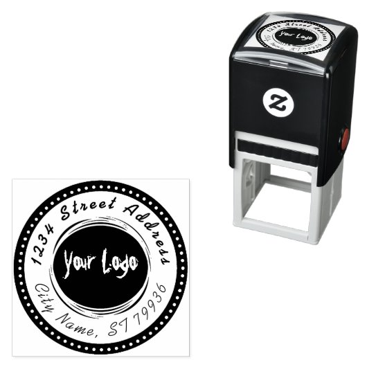 Het Bedrijf van de Logo van de douane met Adres Zelfinktende Stempel (In situ)