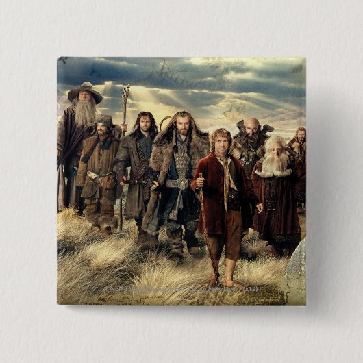 Het bedrijf vierkante button 5,1 cm (Voorkant)