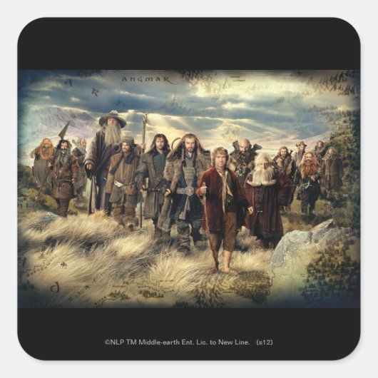 Het bedrijf vierkante sticker (Voorkant)