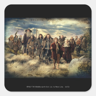 Het bedrijf vierkante sticker