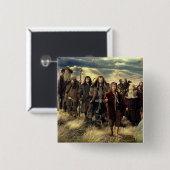 Het bedrijf vormde vierkante button 5,1 cm (Voorkant /achterkant)