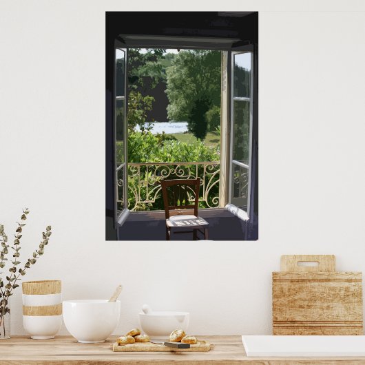 HET BEDROOM-VENSTER POSTER (Keuken)