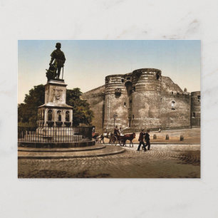 Het beeld en het kasteel van Koning Rene, Angers, Briefkaart