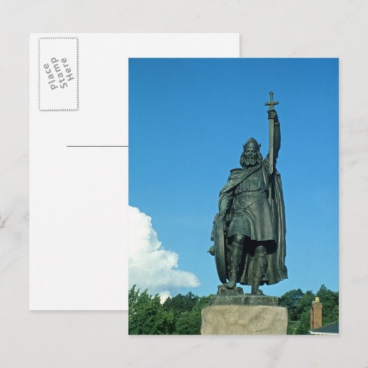 Het beeld van Alfred de Grote Briefkaart (Voorkant / Achterkant)