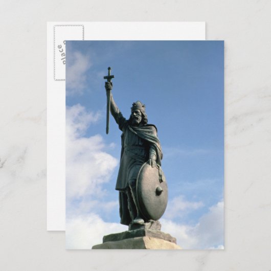 Het beeld van Alfred de Grote Briefkaart (Voorkant / Achterkant)