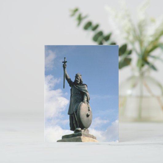 Het beeld van Alfred de Grote Briefkaart (Staand voorkant)