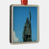 Het beeld van Alfred de Grote Metalen Ornament (Rechts)