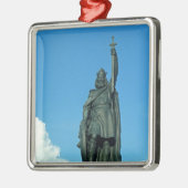 Het beeld van Alfred de Grote Metalen Ornament (Links)