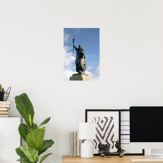 Het beeld van Alfred de Grote Poster (Thuiskantoor)