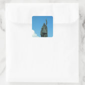 Het beeld van Alfred de Grote Vierkante Sticker (Tas)