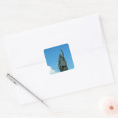 Het beeld van Alfred de Grote Vierkante Sticker (Envelop)
