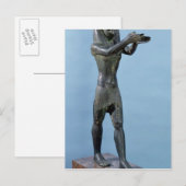 Het beeld van de Gods Horus die een Drink maakt Briefkaart (Voorkant / Achterkant)