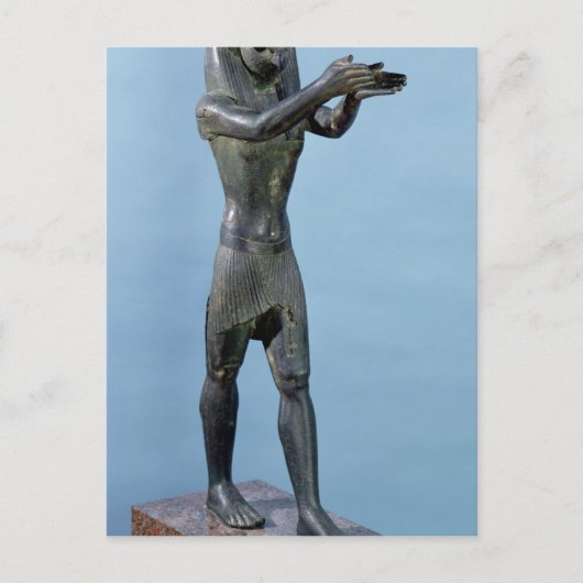 Het beeld van de Gods Horus die een Drink maakt Briefkaart (Voorkant)