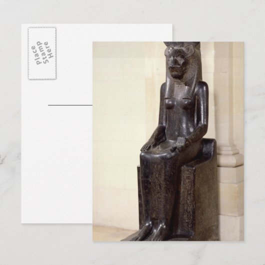 Het beeld van de leeuwengodin Sekhmet Briefkaart (Voorkant / Achterkant)