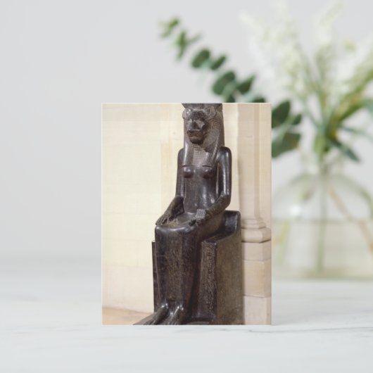 Het beeld van de leeuwengodin Sekhmet Briefkaart (Staand voorkant)