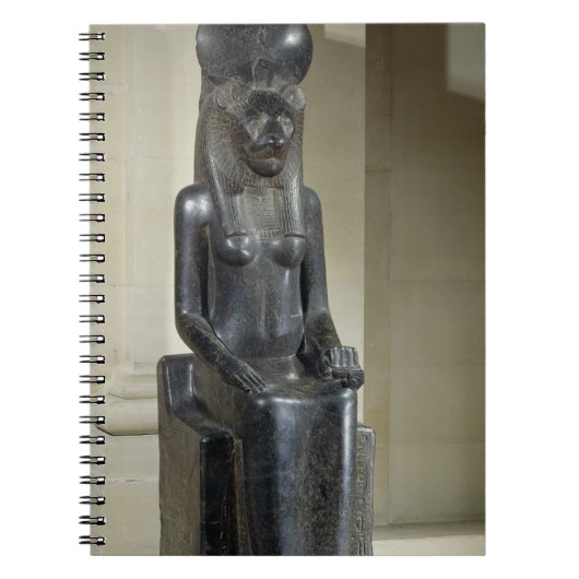 Het beeld van de leeuwengodin Sekhmet van de Notitieboek (Voorkant)