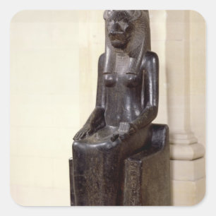 Het beeld van de leeuwengodin Sekhmet Vierkante Sticker
