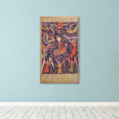 Het beeld van de profeet Mohammed, Perzisch Canvas Afdruk (Insitu (Houten vloer))