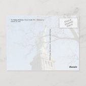 Het beeld van de vrijheid, het eiland Liberty, NYC Briefkaart (Achterkant)