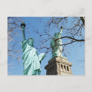 Het beeld van de vrijheid, het eiland Liberty, NYC Briefkaart