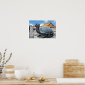 Het beeld van een schildpad in de verboden stad Pe Poster (Keuken)