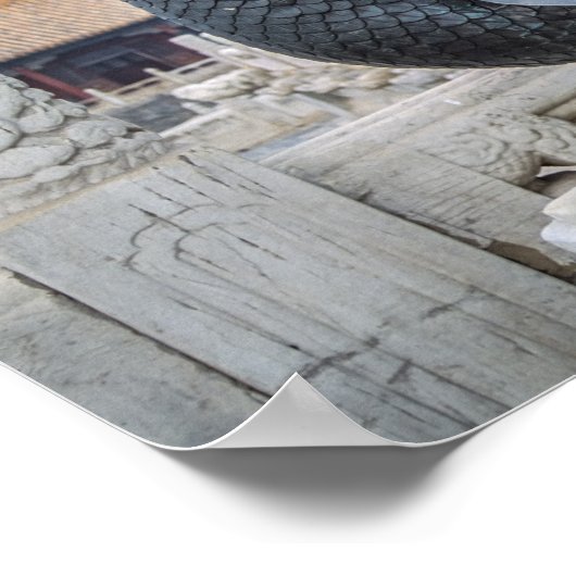 Het beeld van een schildpad in de verboden stad Pe Poster (Hoek)