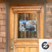 Het beeld van een schildpad in de verboden stad Pe Raamsticker (Huis Deur)