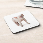 Het beeld van het varken omhoog kijkt drankjes onderzetter (Linkerzijde)