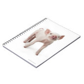 Het beeld van het varken omhoog kijkt notitieboek (Linkerzijde)