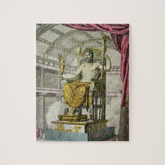 Het beeld van Jupiter in een tempel, uit 'Costumi  Legpuzzel (Verticaal)