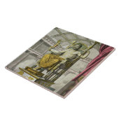 Het beeld van Jupiter in een tempel, uit 'Costumi  Tegeltje (Zijkant)