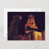 Het beeld van koning in Luxor Temple in Egypte 's  Briefkaart (Voorkant / Achterkant)
